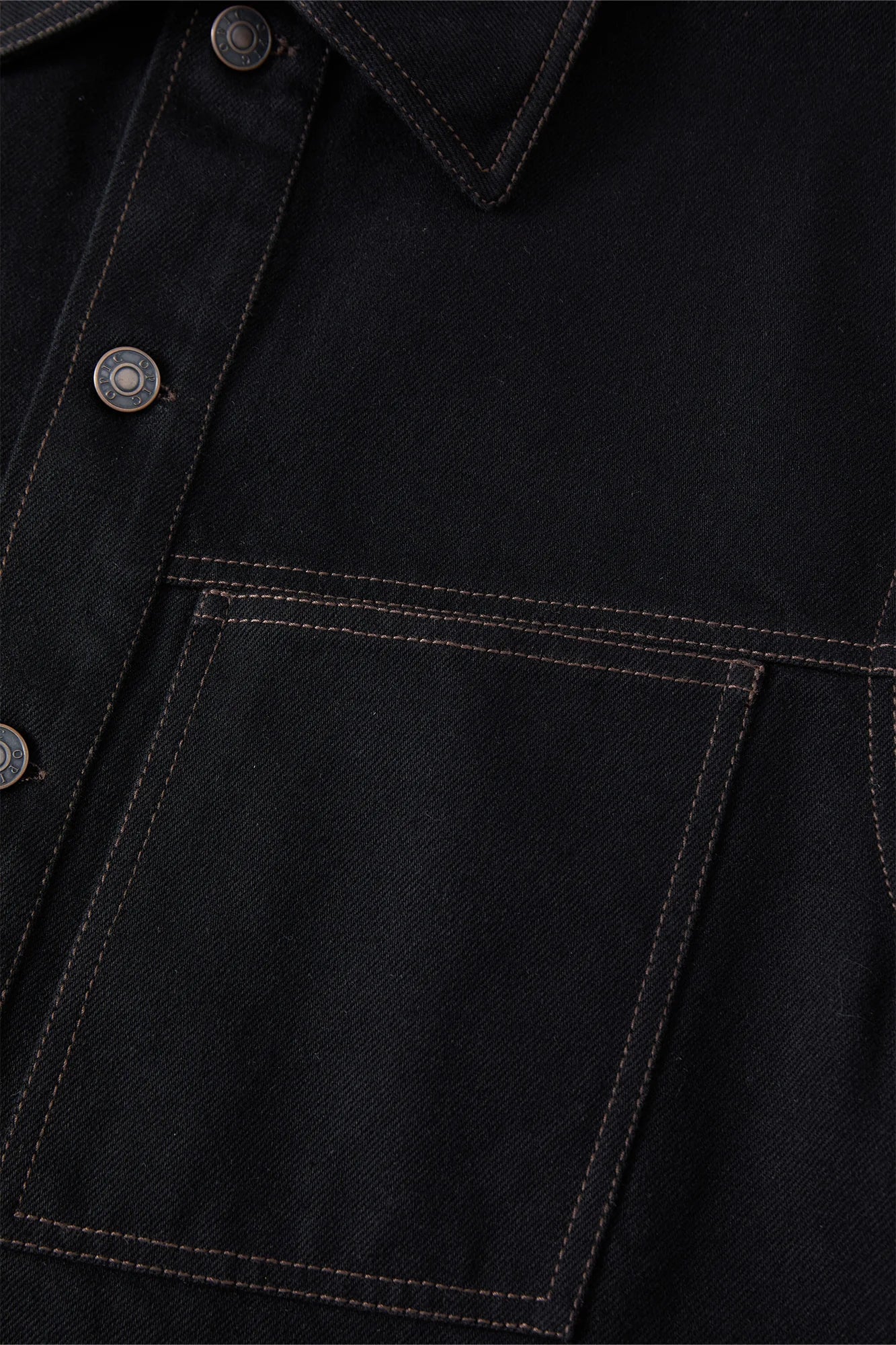 OPICLOTH Washed Patch-Pockets Curved-Cuffs Jacket