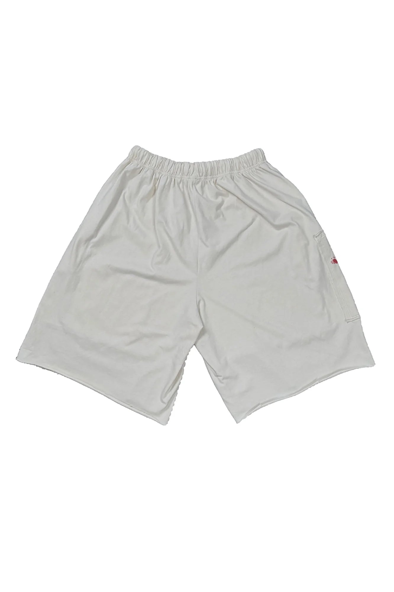 RICHILL Graphic Patchwork Raw Hem Drawstring Shorts