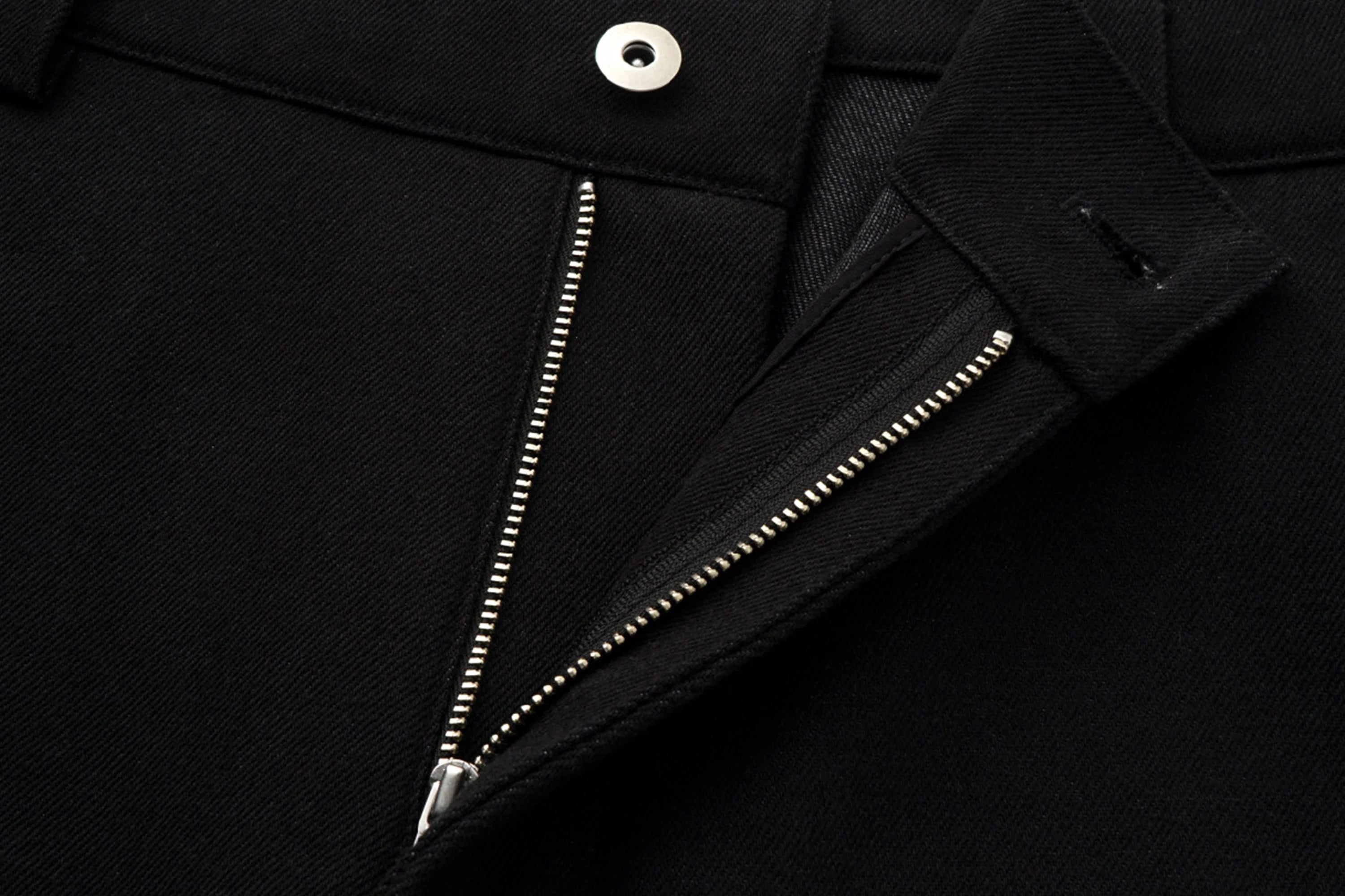 ALVNG AR ANTS Zip-Seam Wide-Leg Denim Trousers