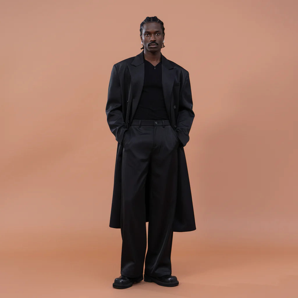 CLP Satin Padded Drape Coat