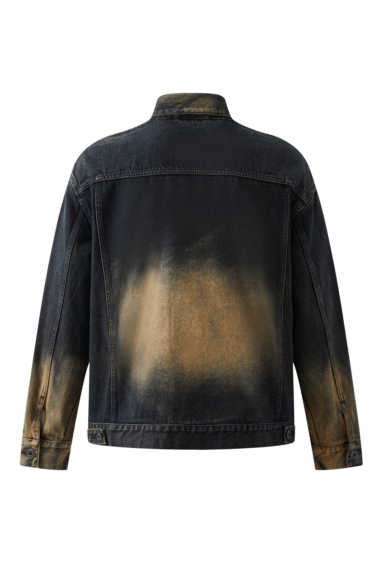 ORGANIC EMOTION Faded Spliced Pocket Denim Jacket