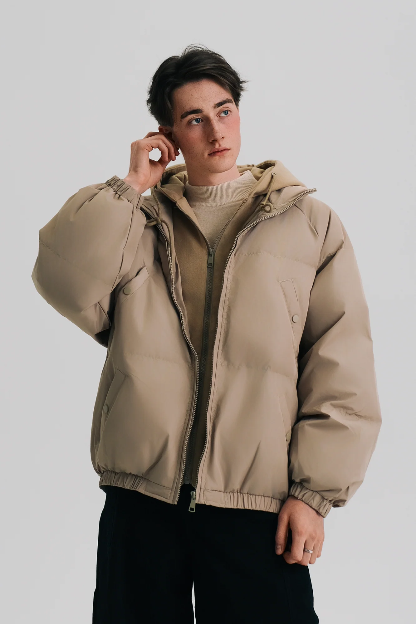 WIID Essential faux layered Hooded Puffer Jacket