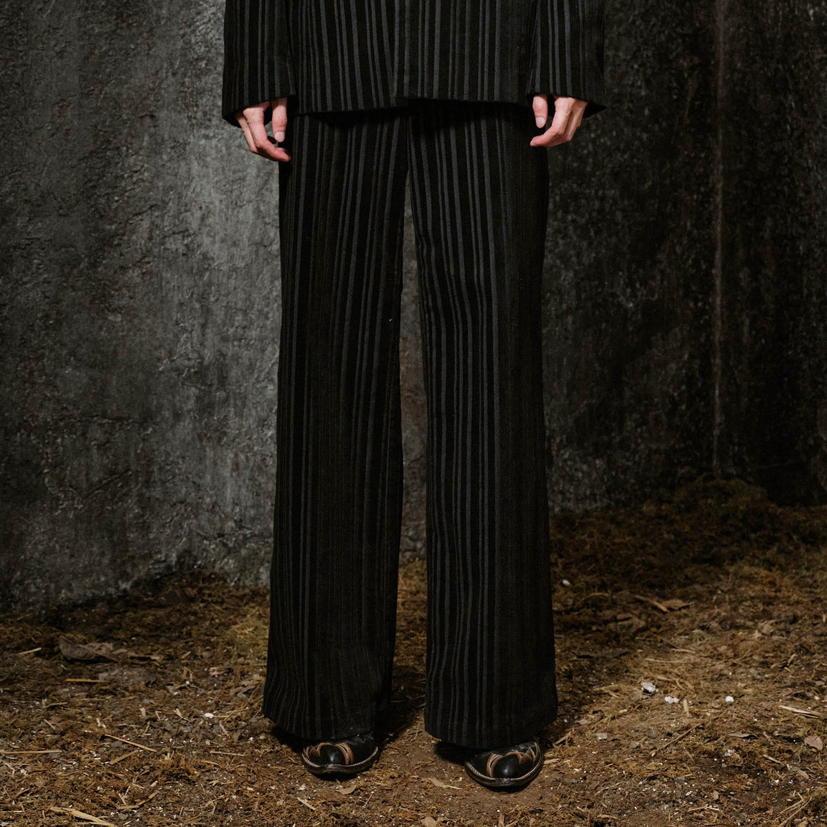 ILNya Nieternite Nifutur Corduroy Stripe Straight-Leg Trousers