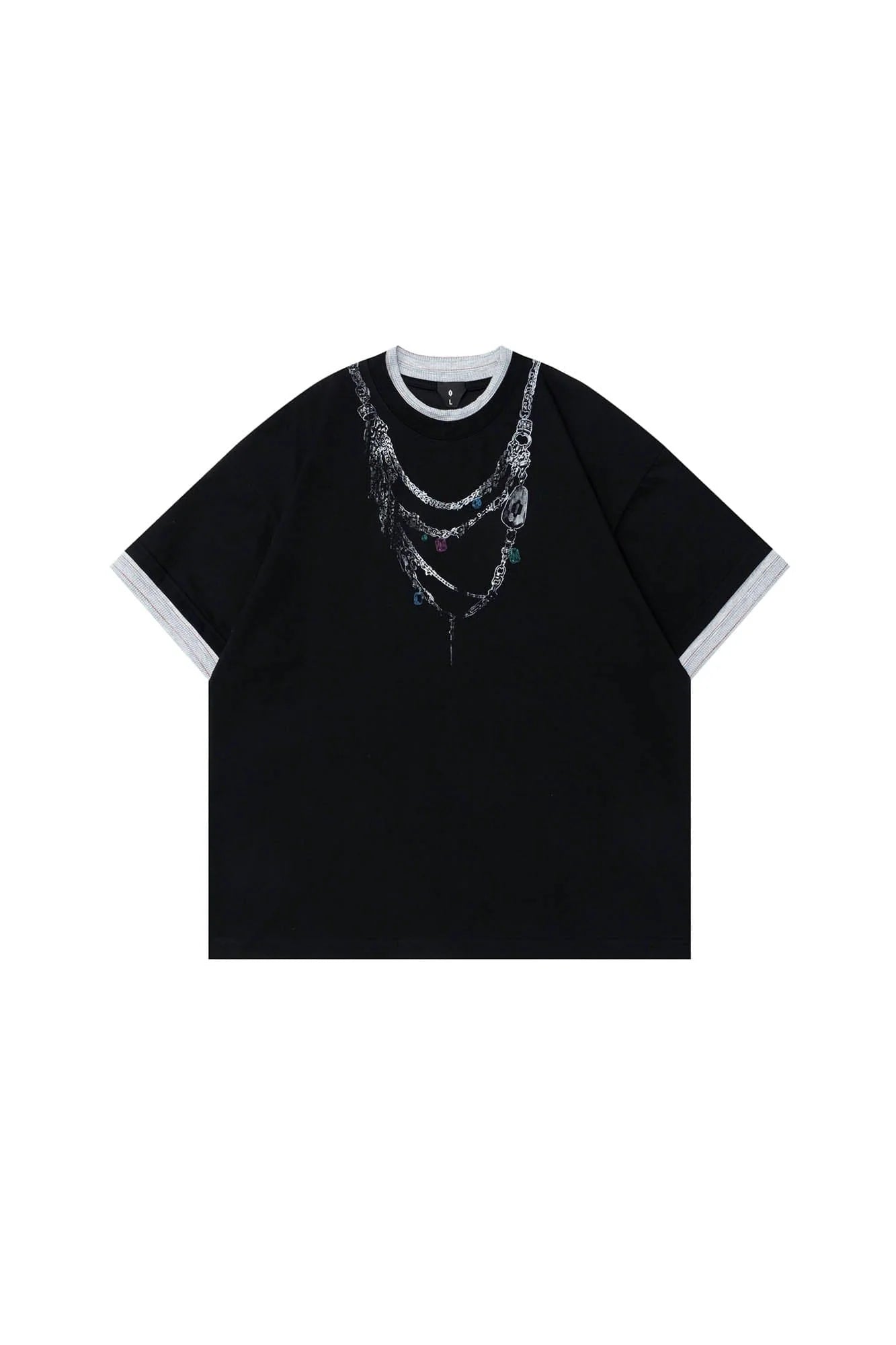 OVDY Chain Graphic Layered Sorona T-Shirt