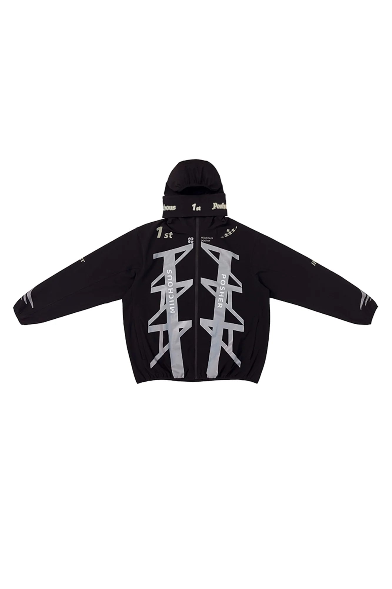 MIICHOUS 1st 3A Graphic Oversized Hooded Windbreaker