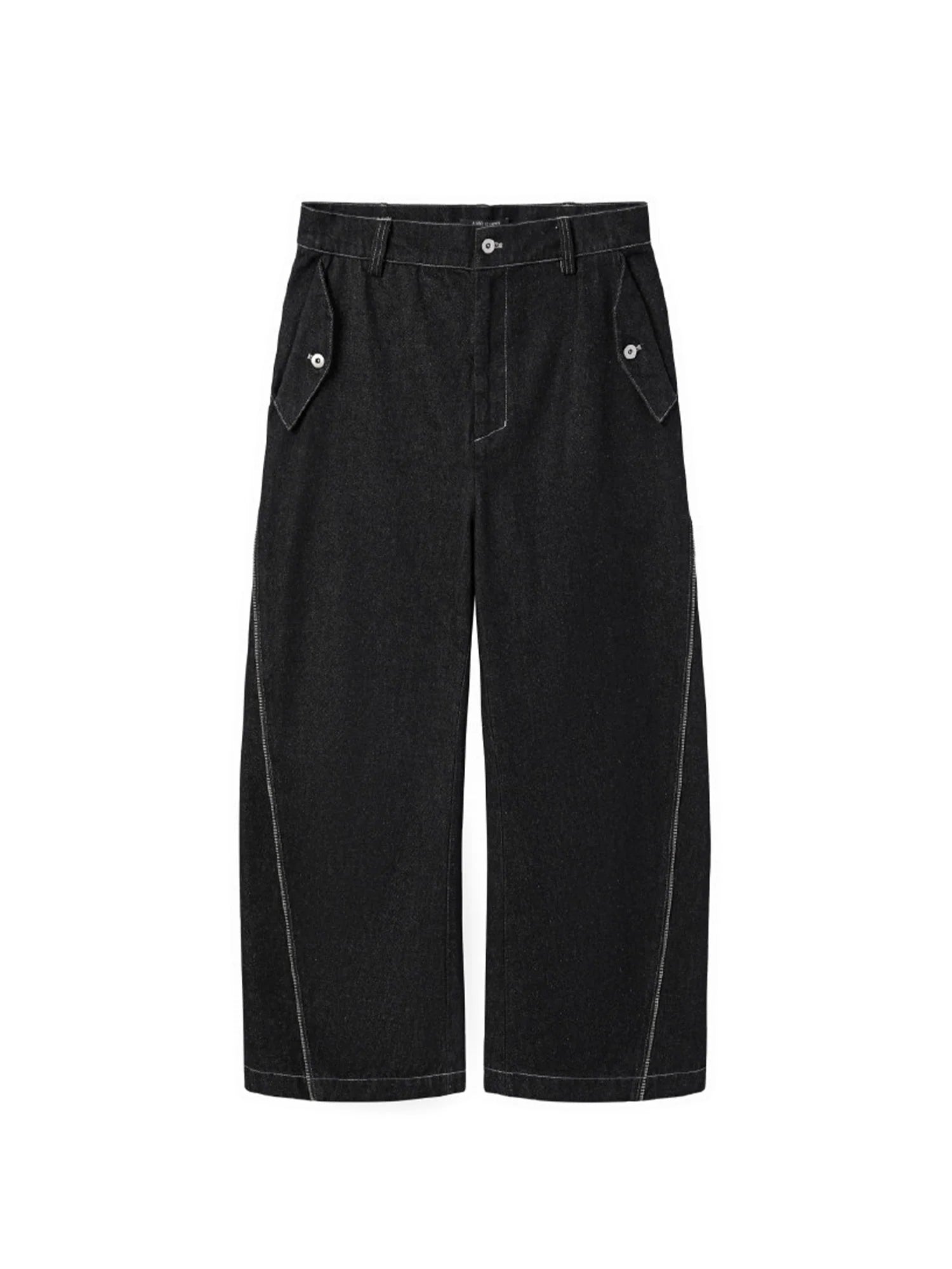 ALVNG AR ANTS Zip-Seam Wide-Leg Denim Trousers