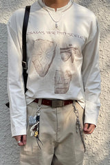 ESAIAS Distressed Stele Long Sleeve Tee