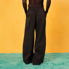 CLP Retro Pleated Knee Drawstring Oversized Jeans