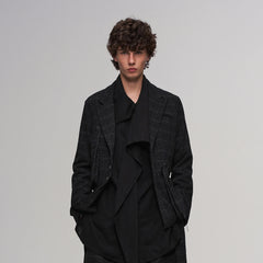 ILNya Nieternite Nifutur Deconstructed Detachable Plaid Blazer