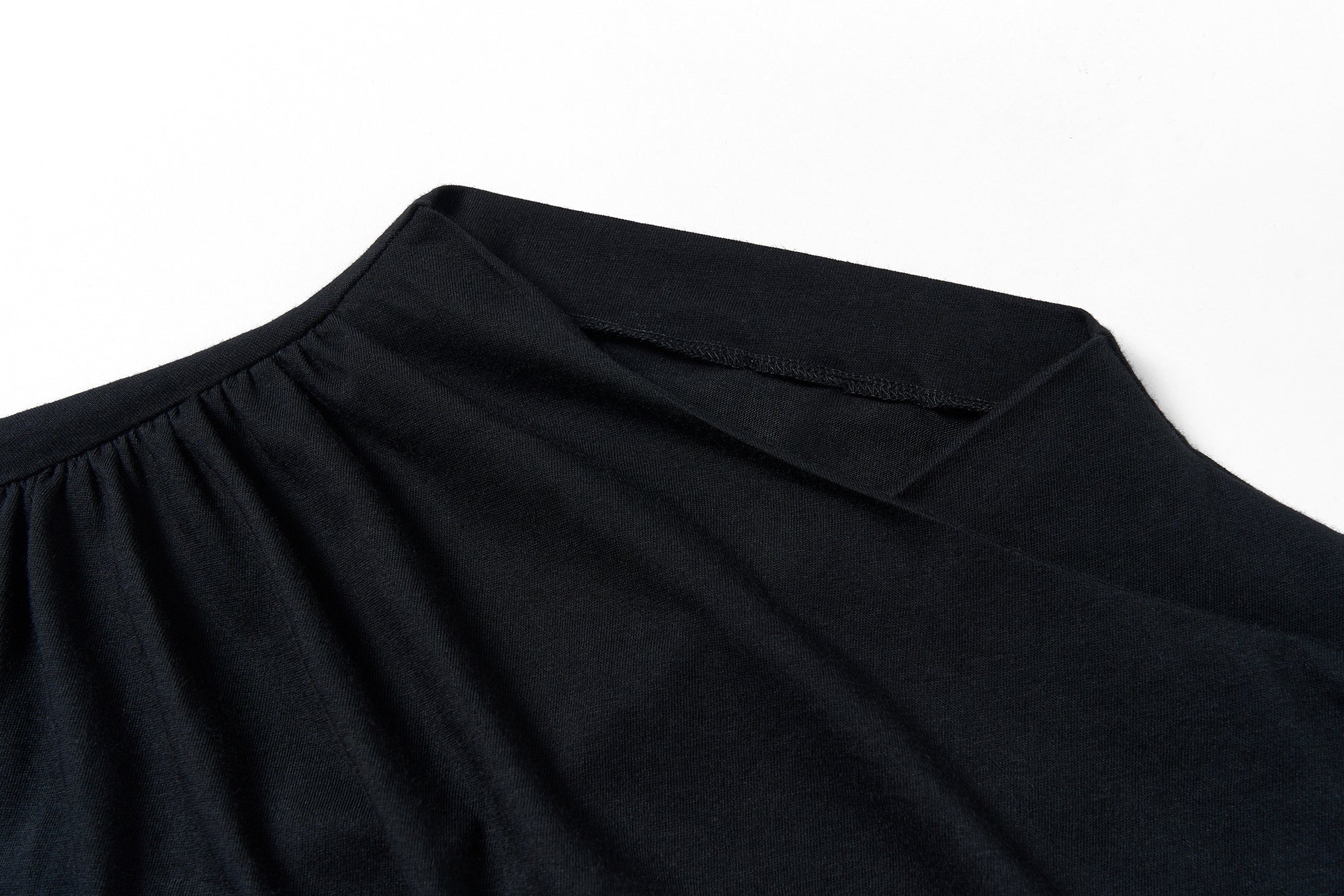 SAVAGEGROWTHWORLD Asymmetrical Drape Long-Sleeve Tee
