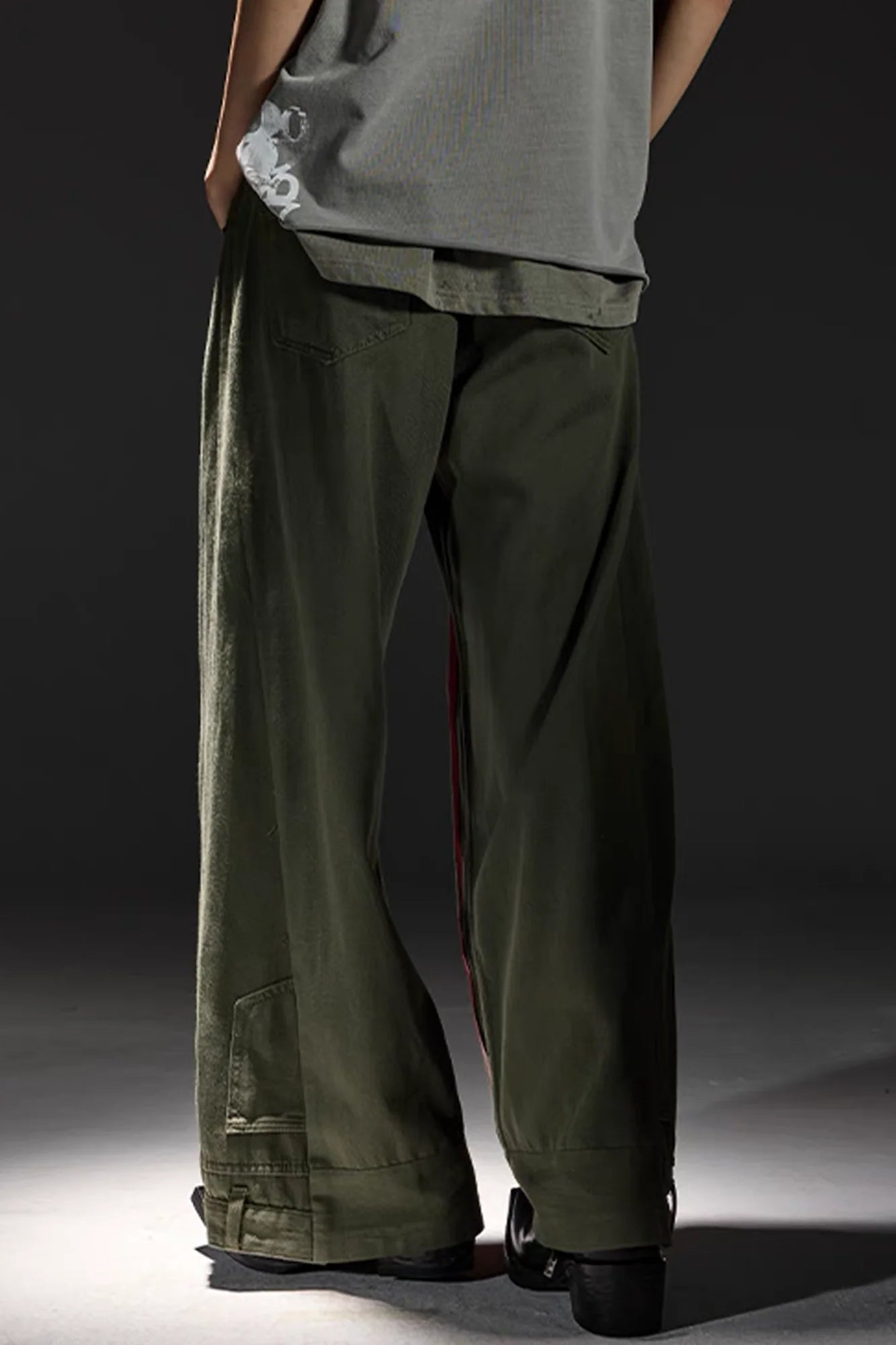 NOTHINGNESS WORLD Four-Stripe Wide-Leg Sweatpants