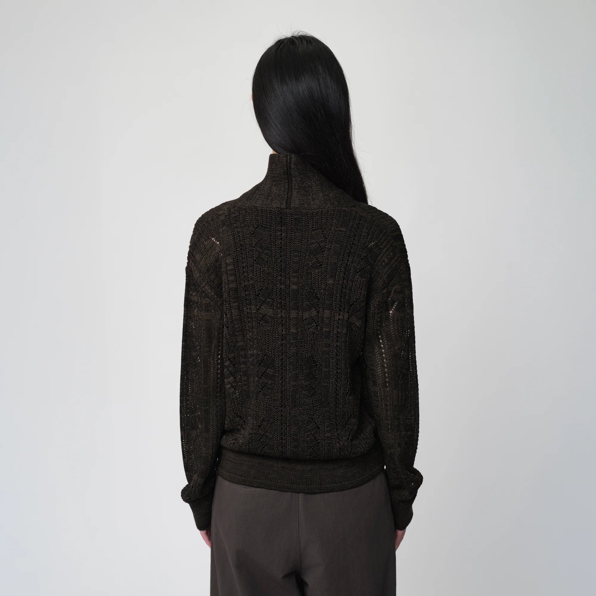 OPICLOTH Slouchy Open-Knit Cardigan