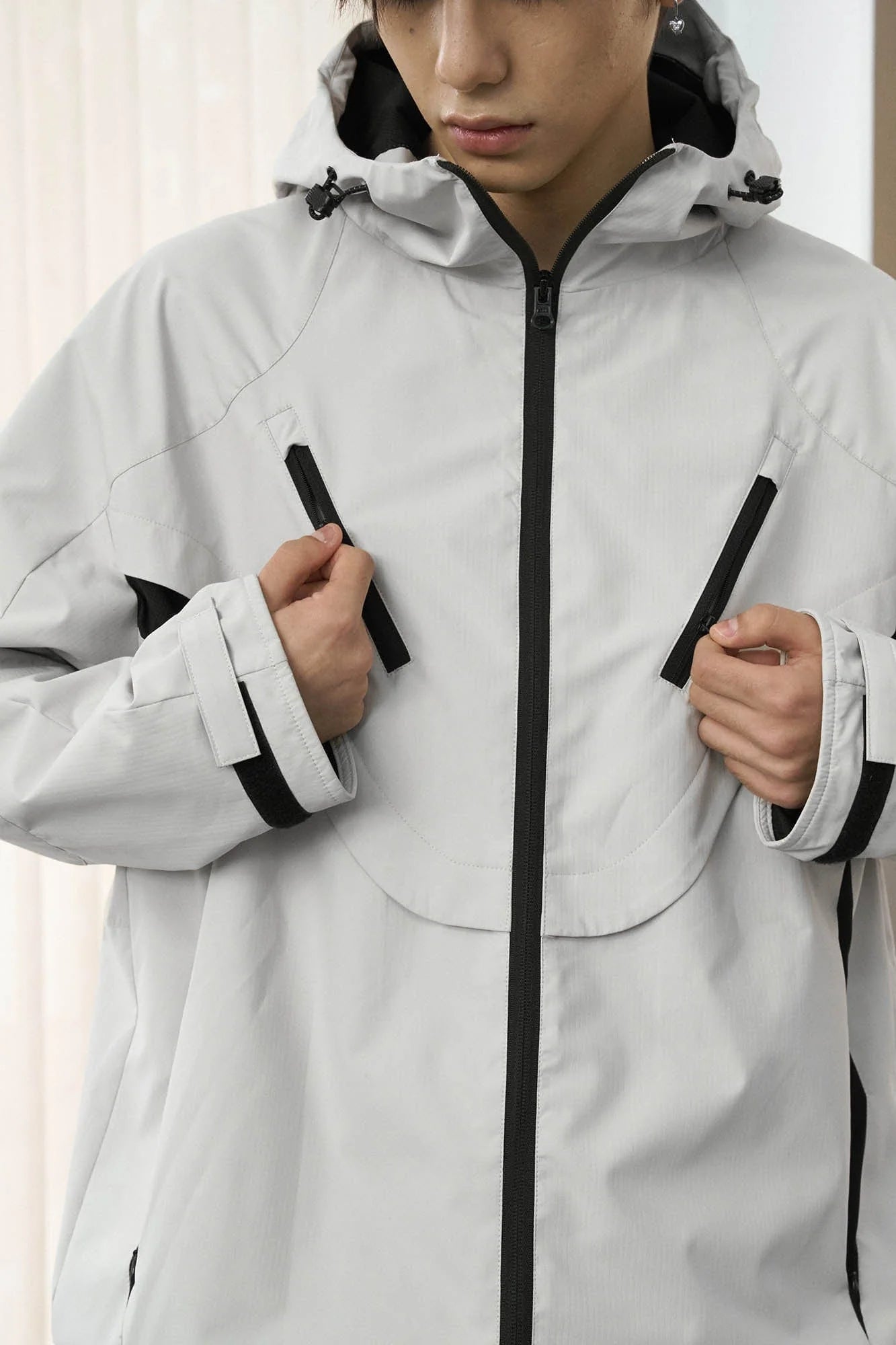 ENSHADOWER Dotted Spliced Mesh Windbreaker