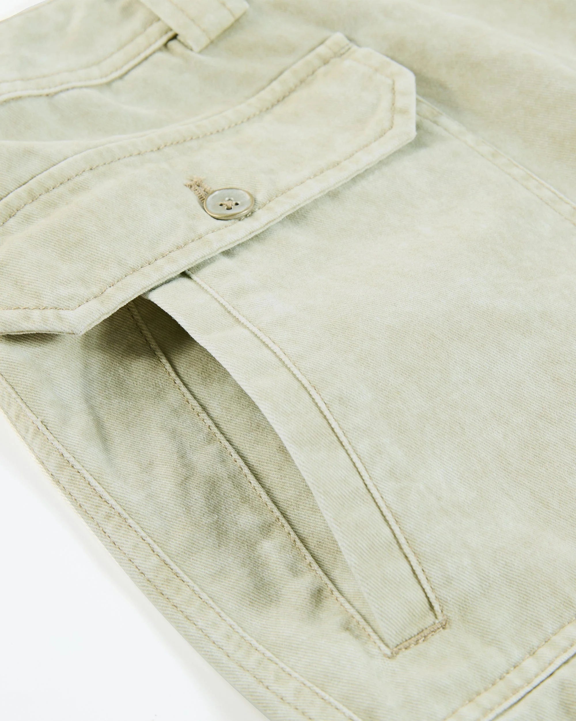 ORGANIC EMOTION Deconstructed Layered-pocket Button Pants