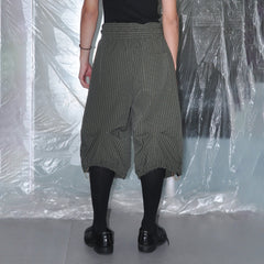 7440 37 1 Check Drawstring Wide-Leg Cropped Pants