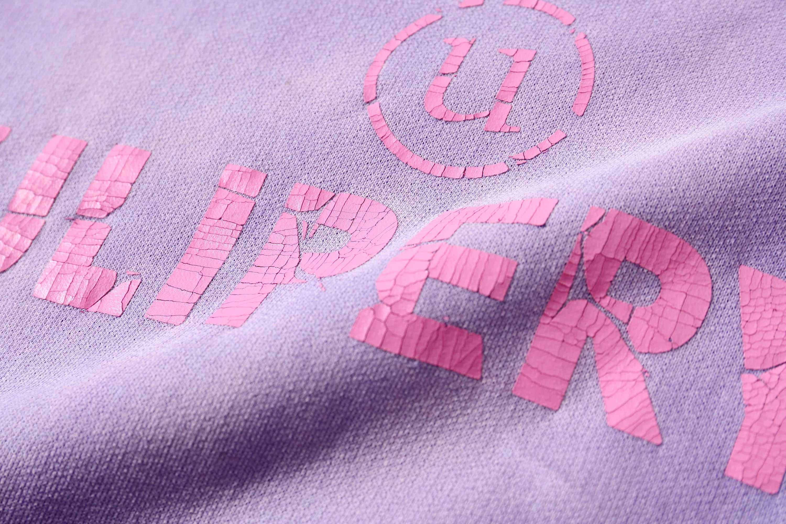 ULIPERY Distressed Gradient Oversized Hoodie Purple