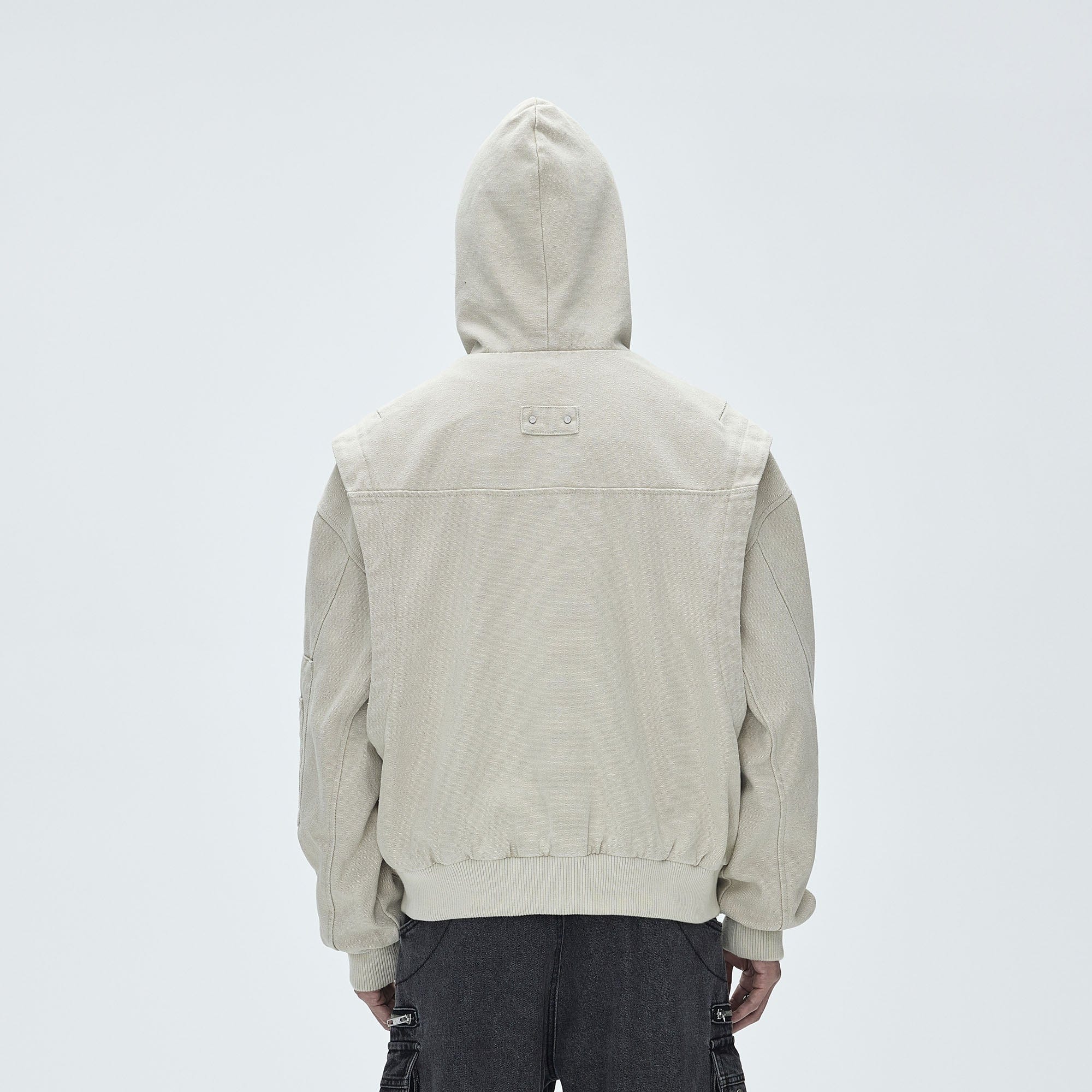 CATSSTAC Deconstructed Paneled Washed Hooded Jacket