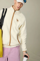 UMAMIISM Contrast Trim Fleece Jacket