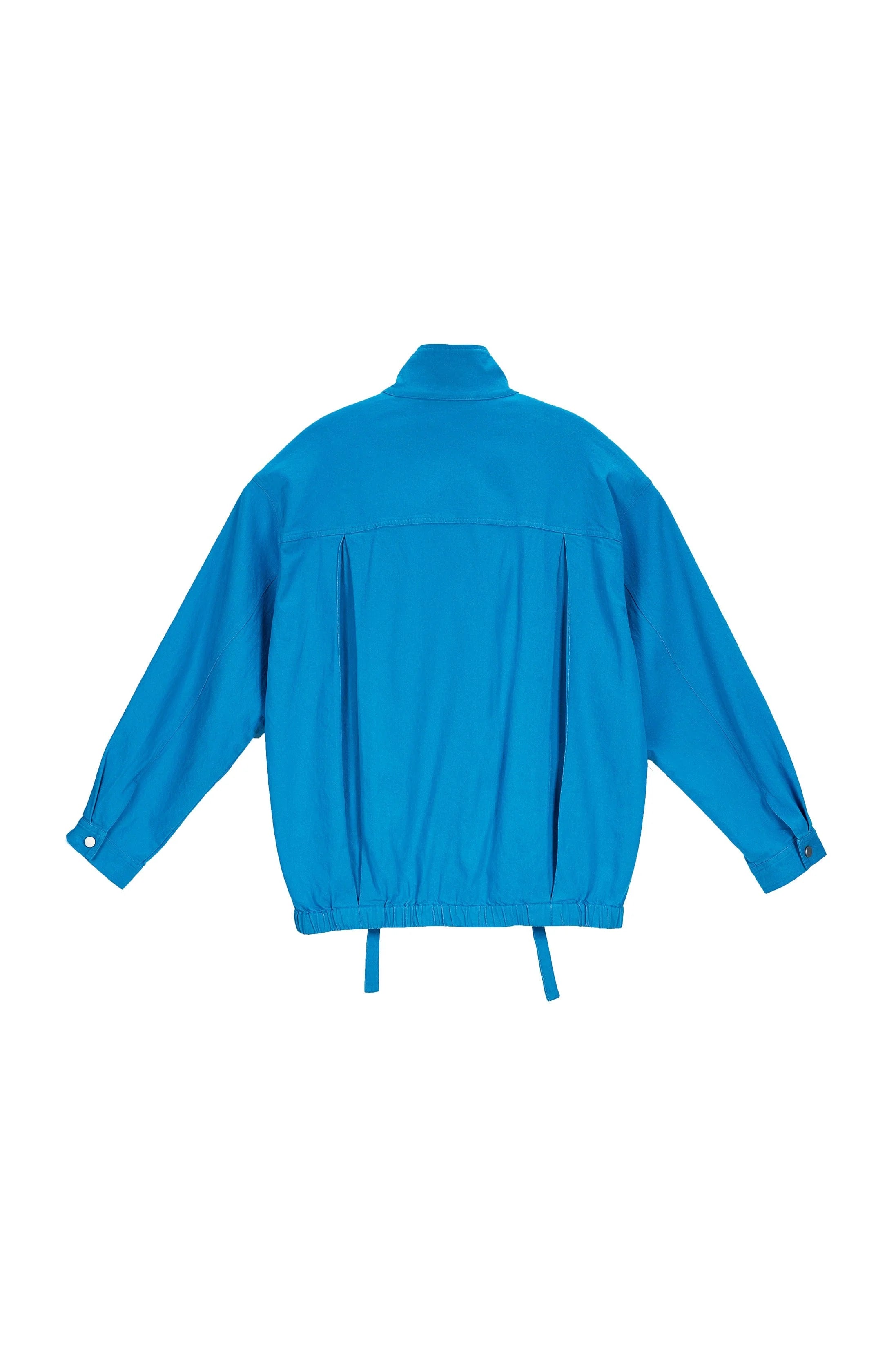 VANN VALRENCE Utility Pockets Denim Drawstring Oversized Jacket