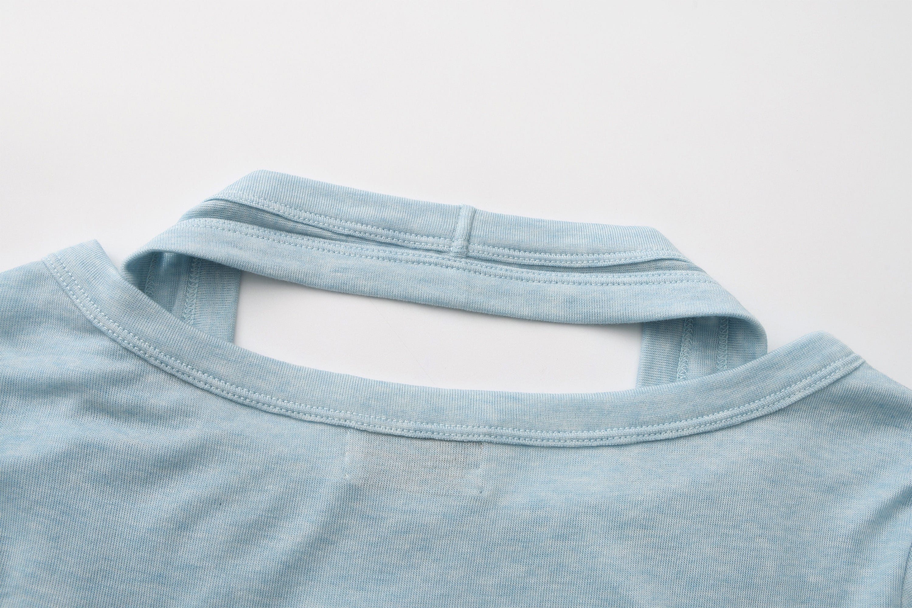 VANN VALRENCE Essential Layered Halter-Neck Long-Sleeve Tee