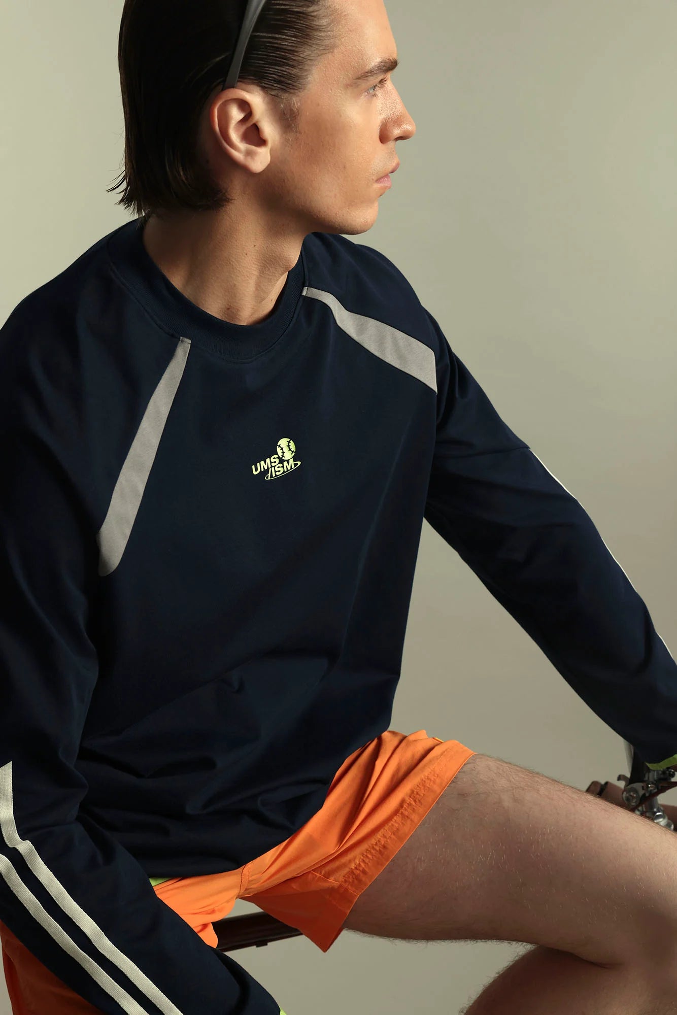 UMAMIISM Side Stripe Raglan Quick-Dry Long-Sleeve Tee