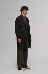 ILNya Nieternite Nifutur Knotted Cape-Back Linen-Blend Trench