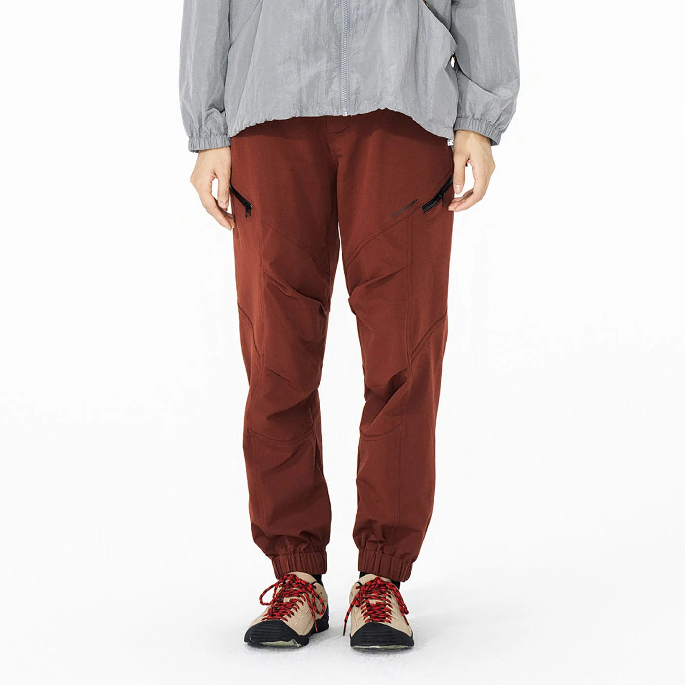 ENSHADOWER Crinkled & Pleated Zipper Jogger