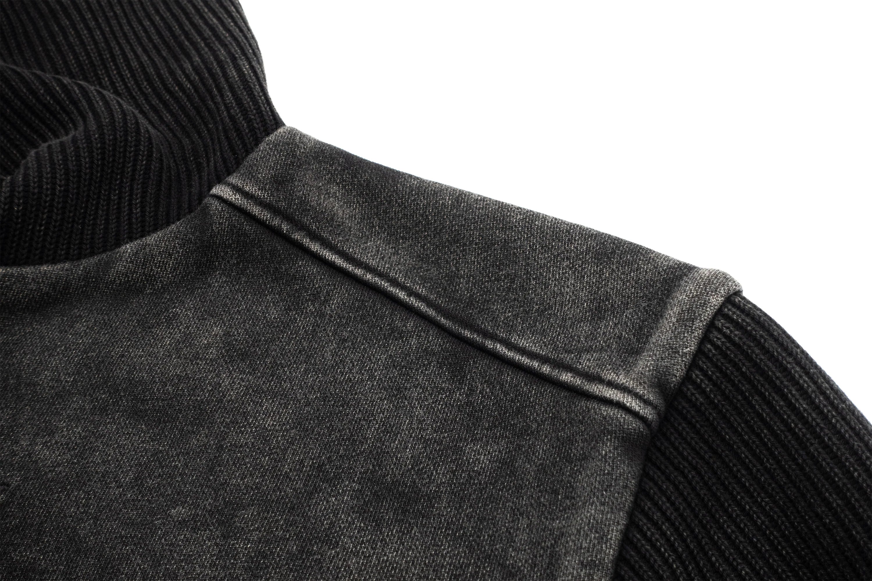 IN EXISTENCE Reversible Washed Spliced Hooded Jacket