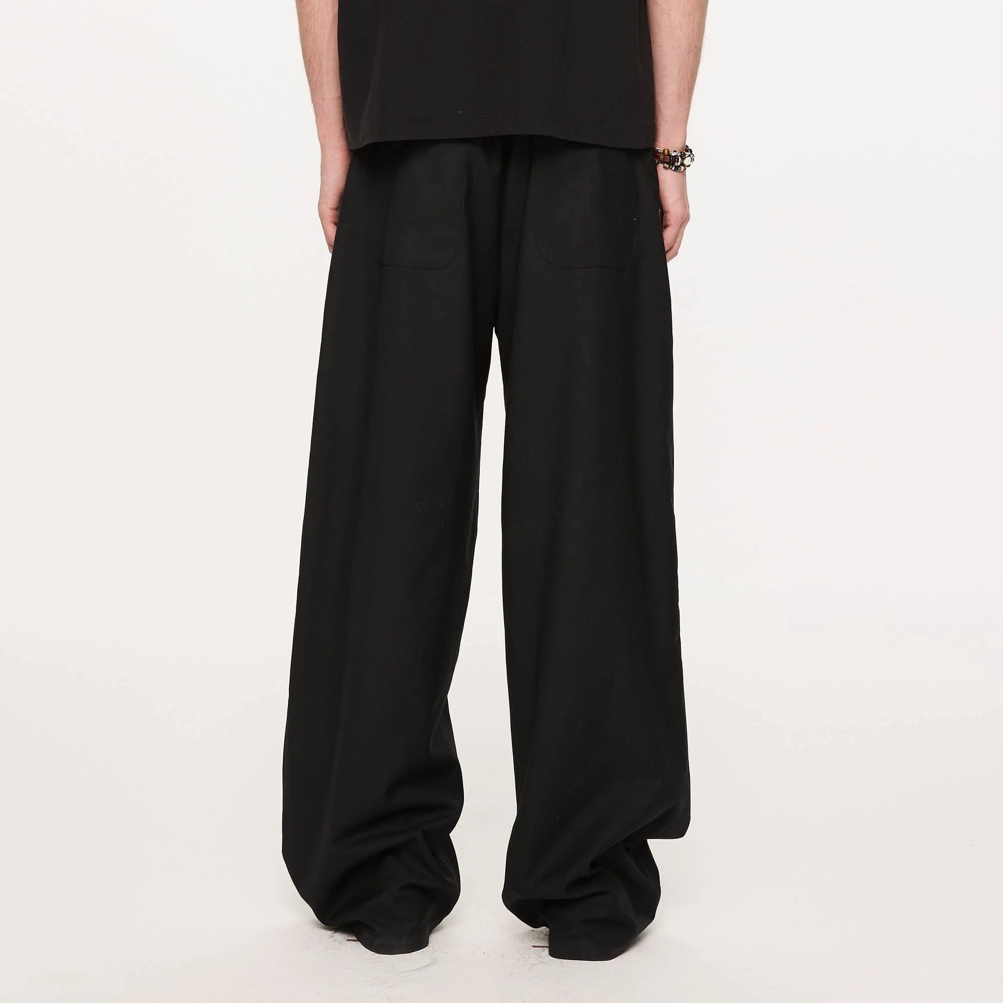 KREATE Rose Embroidered Pleated Straight-Leg Trousers