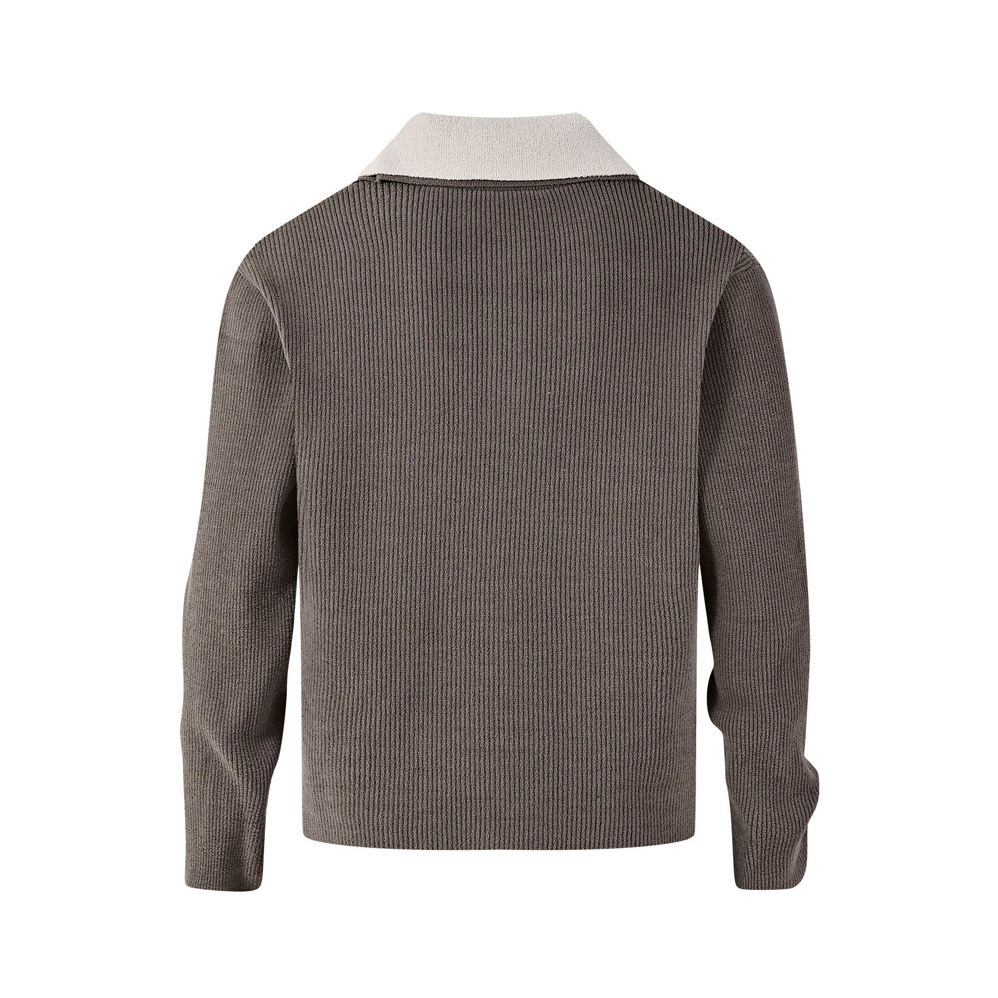 KREATE Contrast Layered Collar Ribbed Sweater
