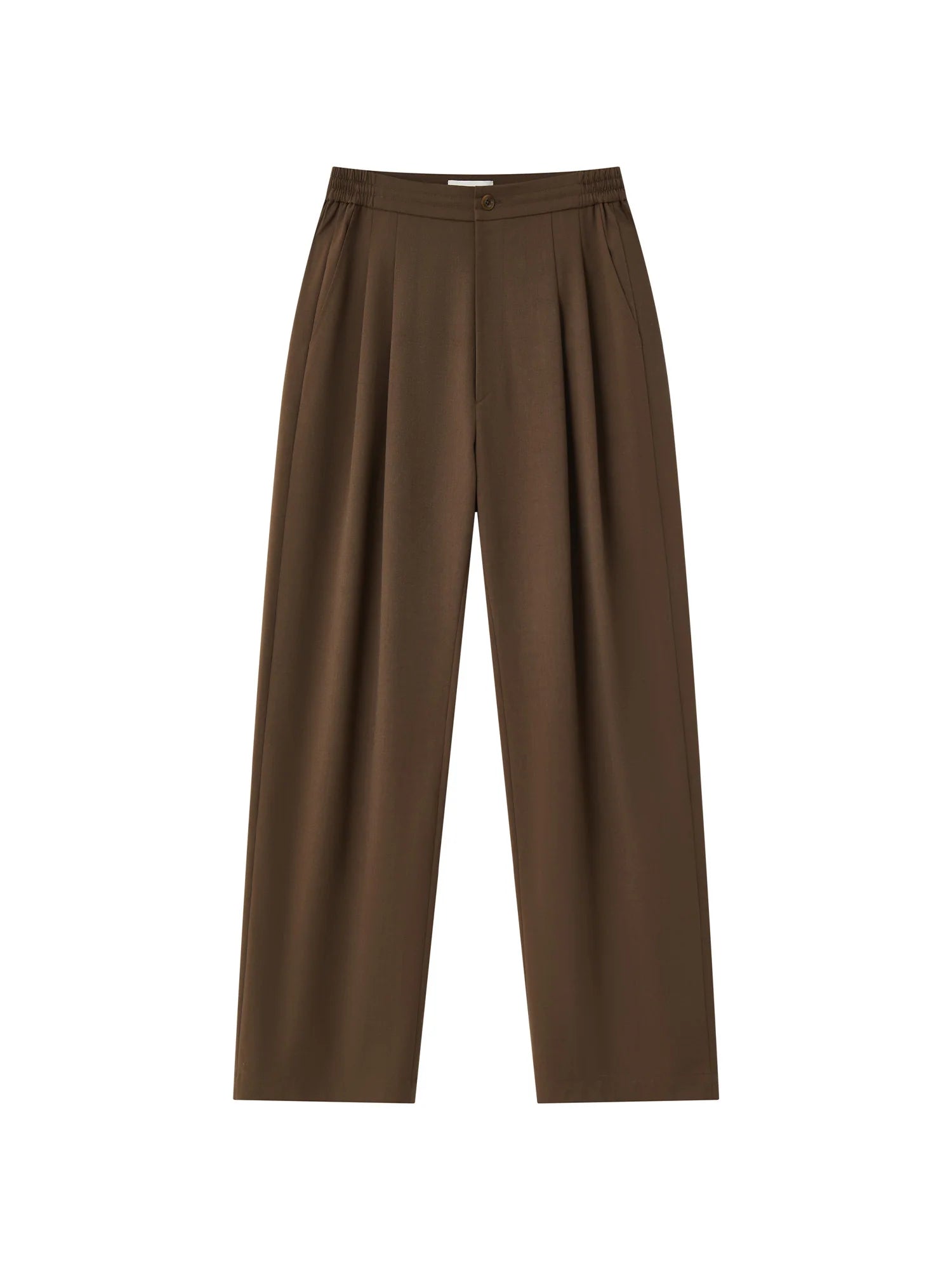 OPICLOTH Wool-Blend Pleated Drawstring Trousers