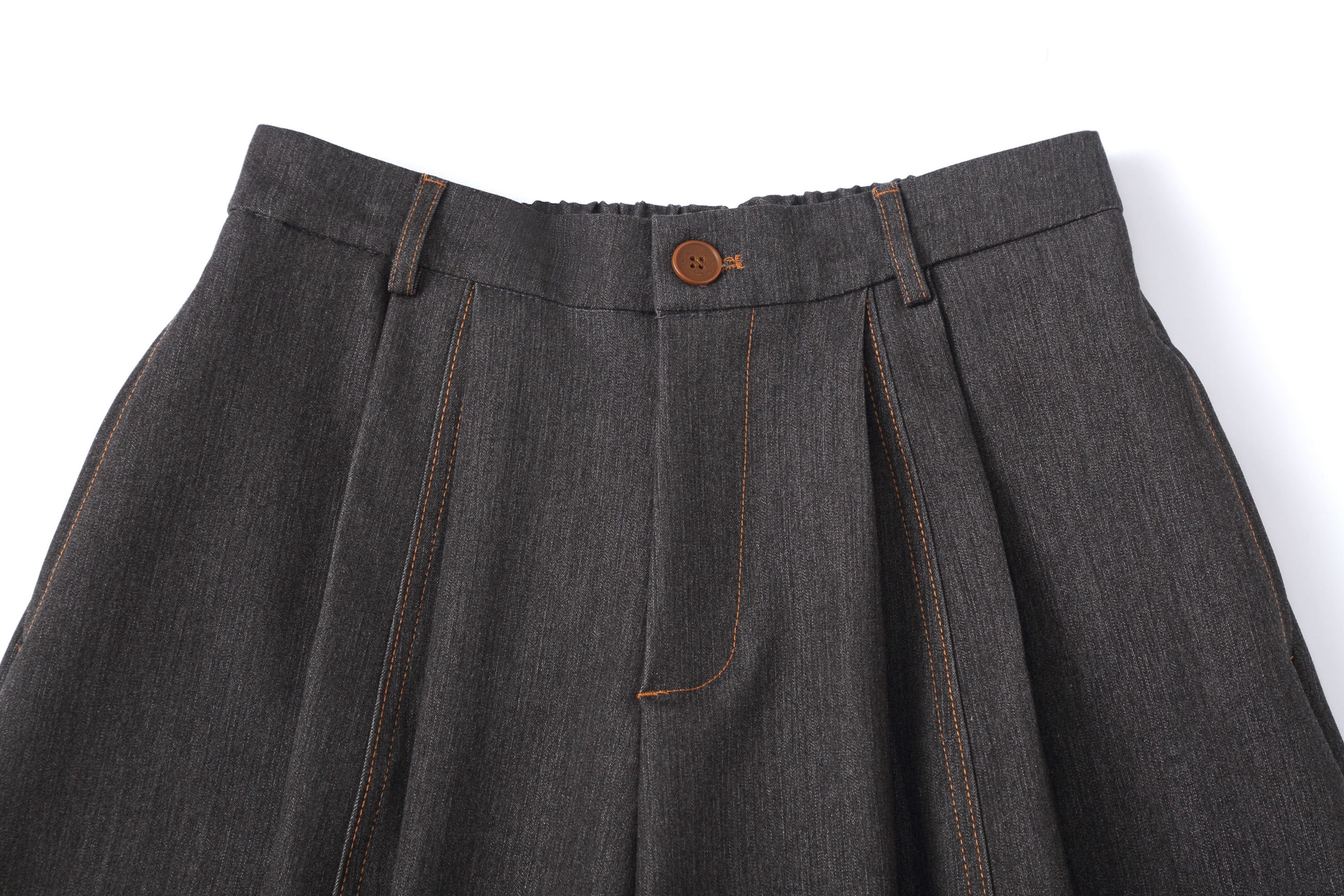 CLP Stitched Pleated Denim Pants