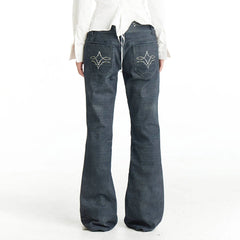 DND4DES×Faychui Retro Gemstone Graphics Flared Jeans