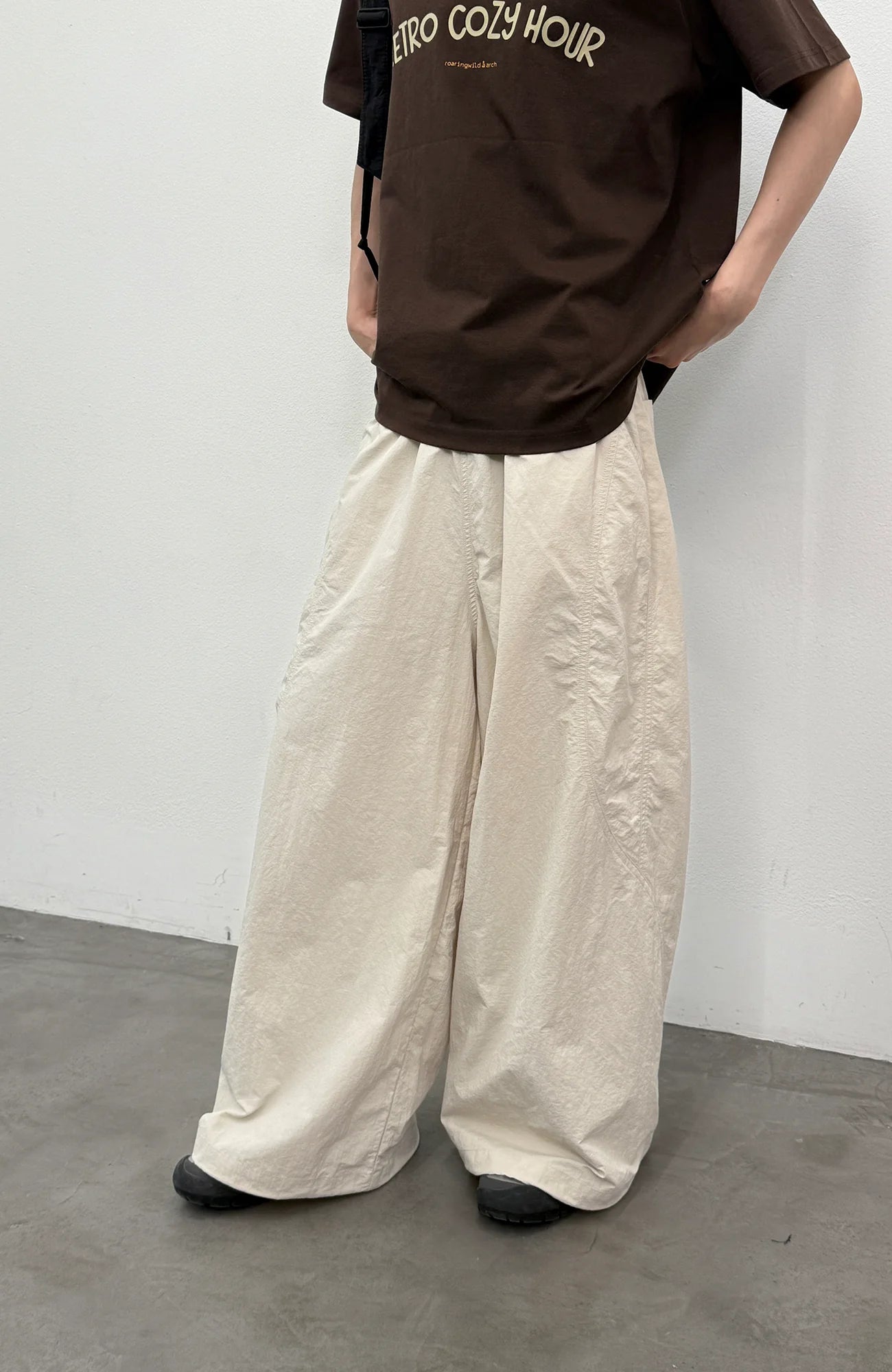 ROARINGWILD A ARCH Quick-Dry Wide-Leg Parachute Pants