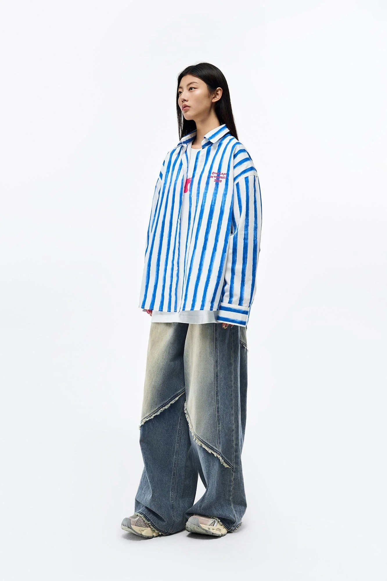 OVERLAPS Brushstroke Stripe Overshirt