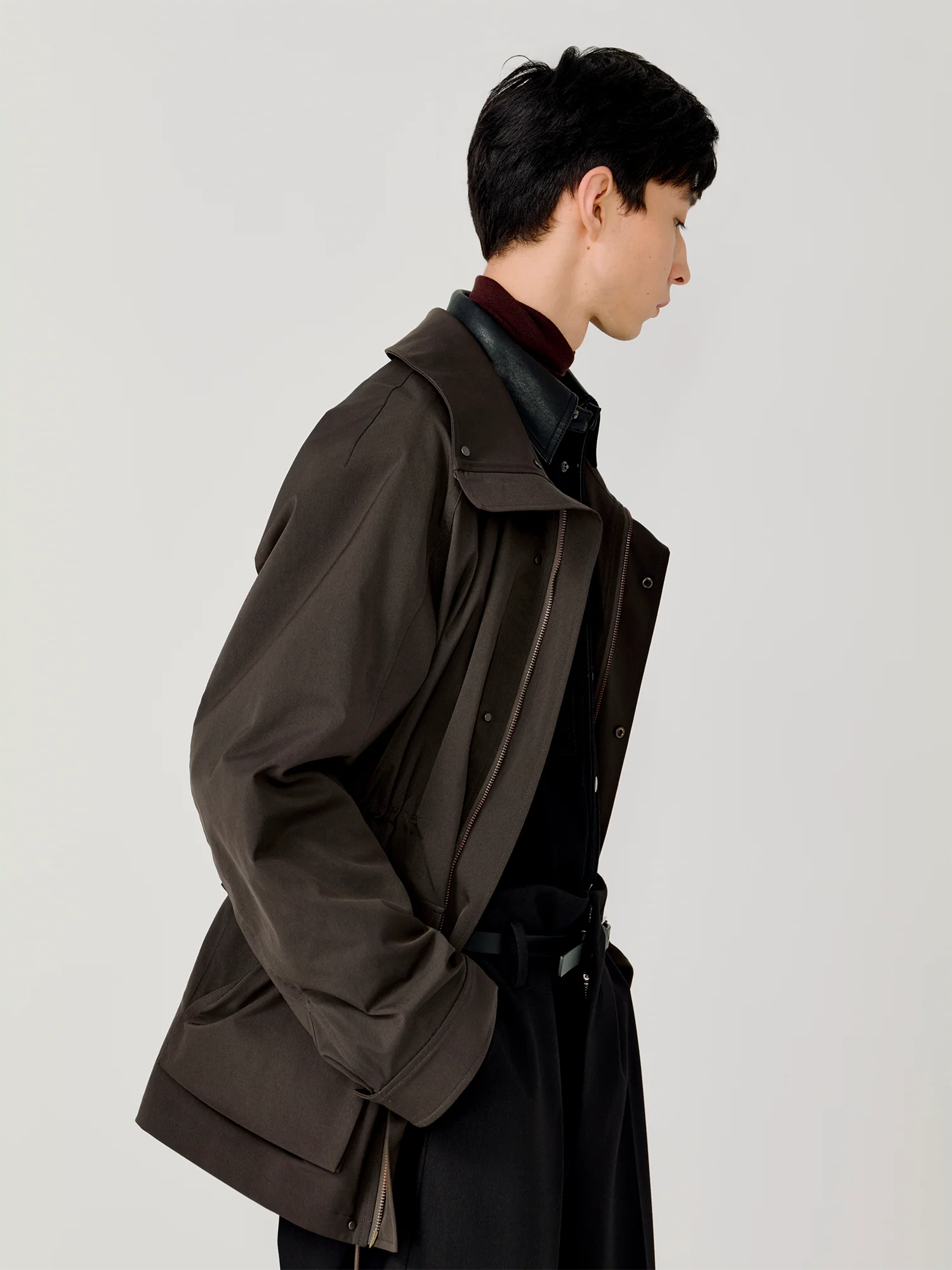 OPICLOTH Multi-Pockets Cinchable Utility Jacket