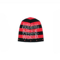 NOTHINGNESS WORLD Striped Skull Jacquard Studded Beanie