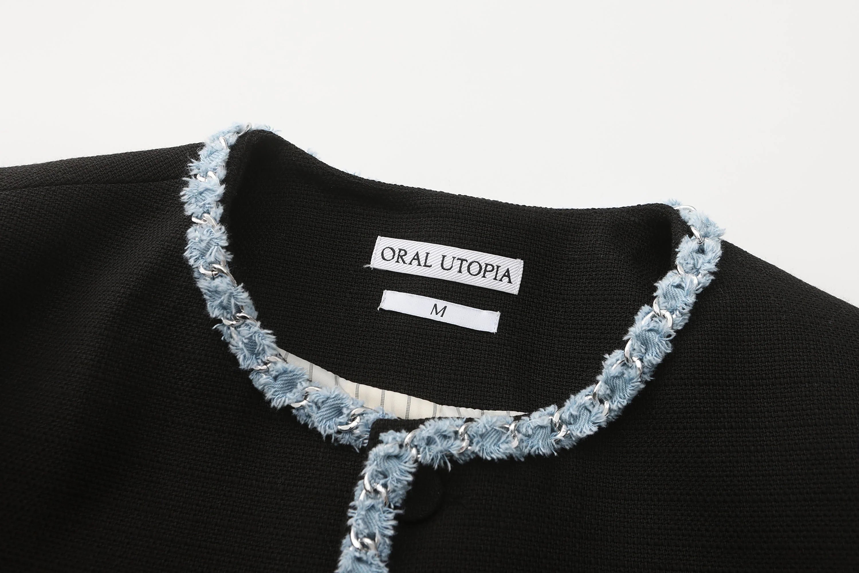 ORAL UTOPIA Tweed Trimmed Edge Jacket