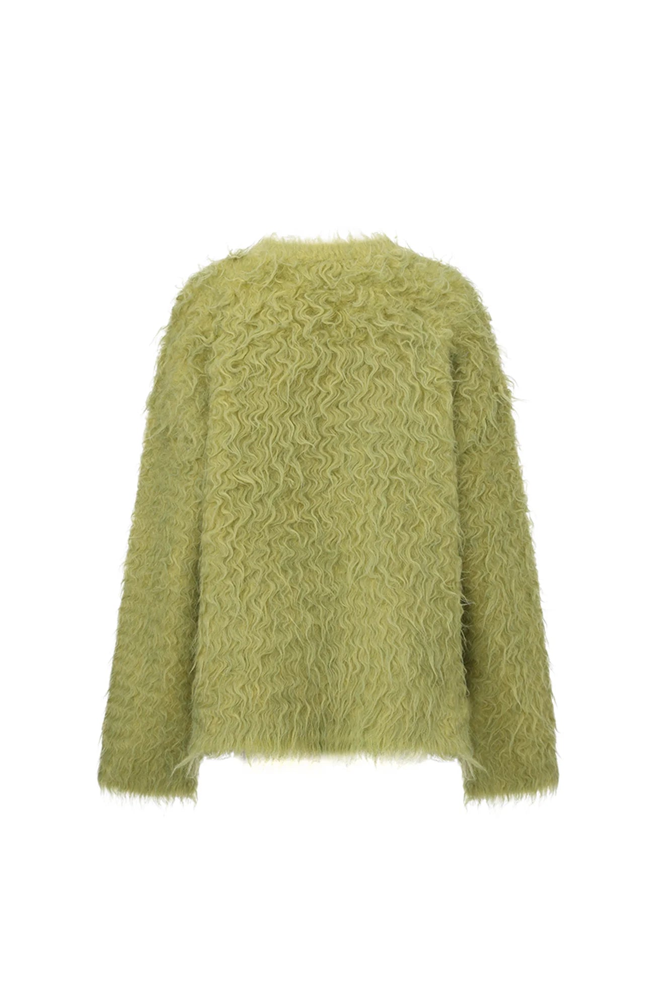 VANN VALRENCE Fuzzy Cat Intarsia Mohair Sweater