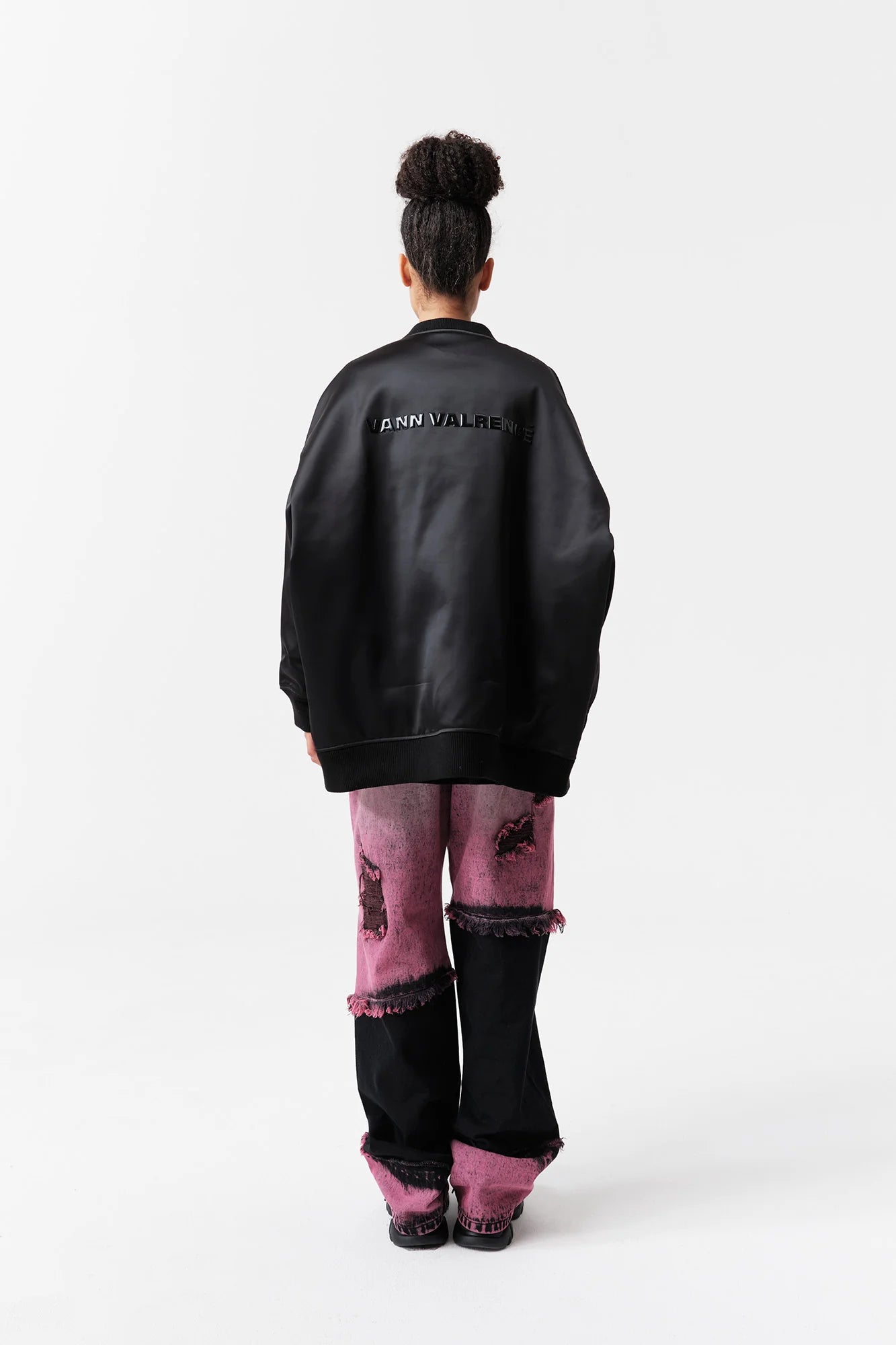 VANN VALRENCE Satin Oversized Down Bomber