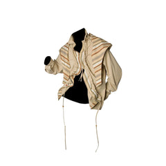 RELABEL Detachable Hood Beaded Ruched Shirt Brown
