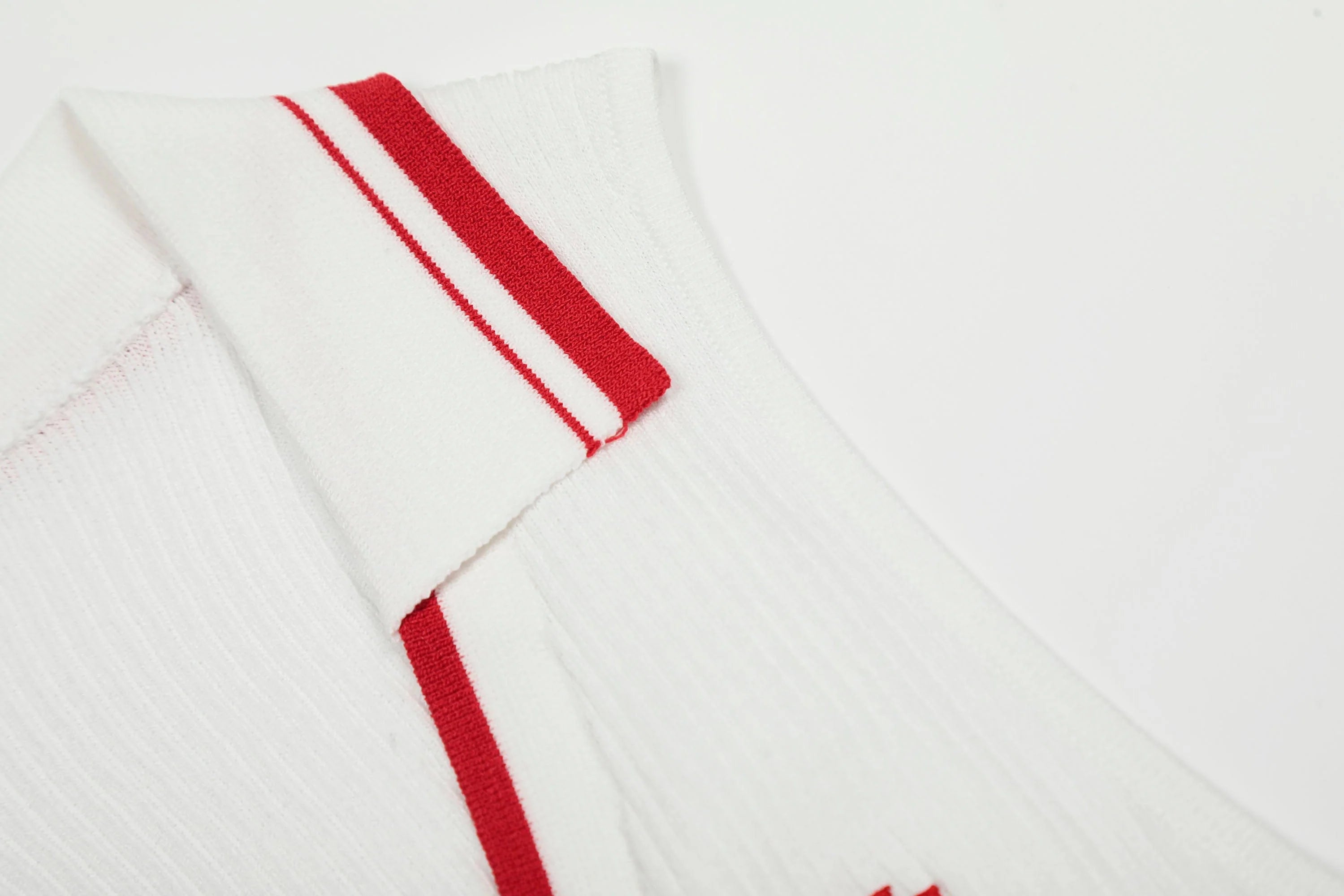 CLP Contrast Trim Ribbed Polo Tank Top