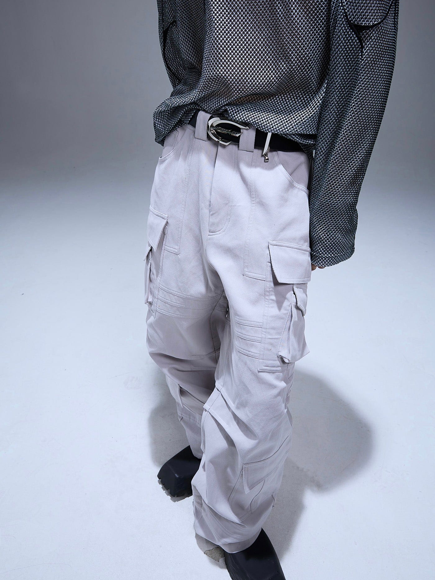 FLYERRER Metal Claw Buckle Leather Belt