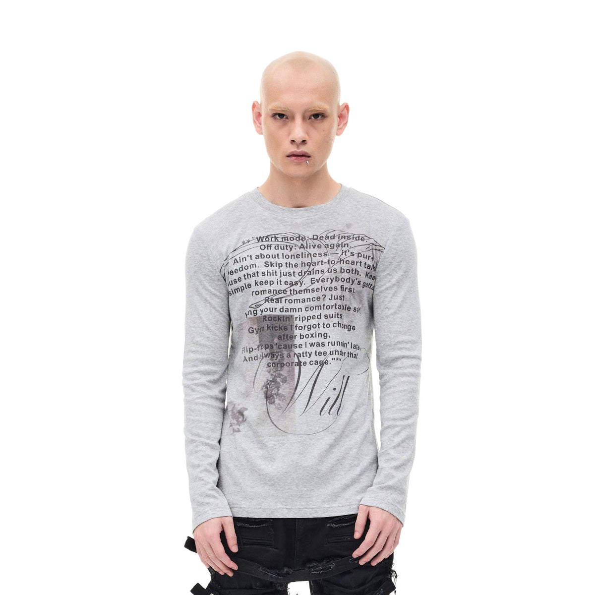 WHISTLEHUNTER Graphic Slim-Fit Stretchable Long-Sleeve Tee