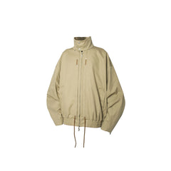 RELABEL Detachable Hood Batwing Sleeve Jacket Yellow