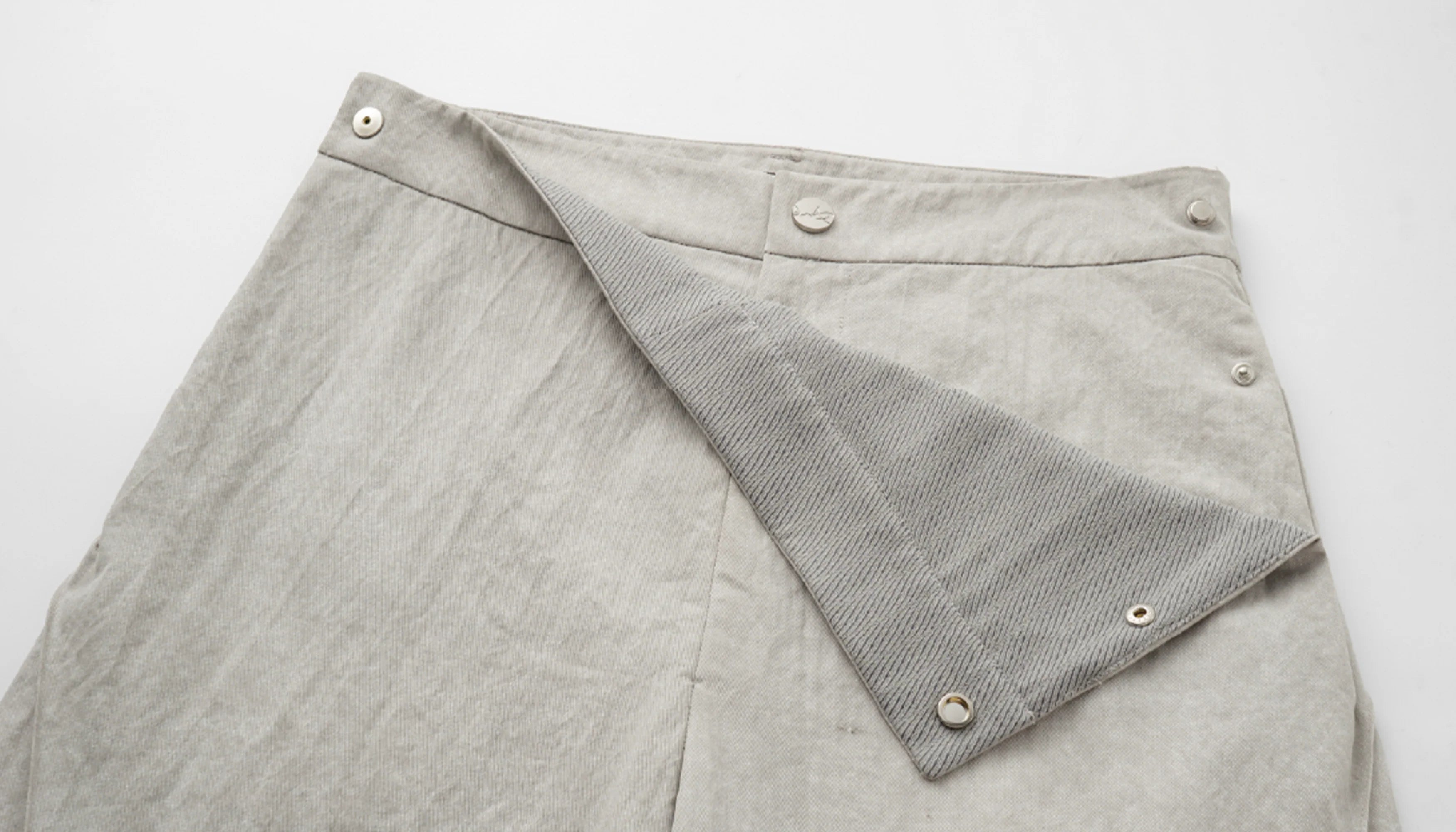 ALVNG AR ANTS Curved-Panel Folded-Waist Trousers