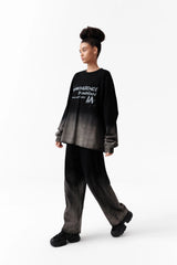 VANN VALRENCE Washed Gradient Straight-Leg Pants