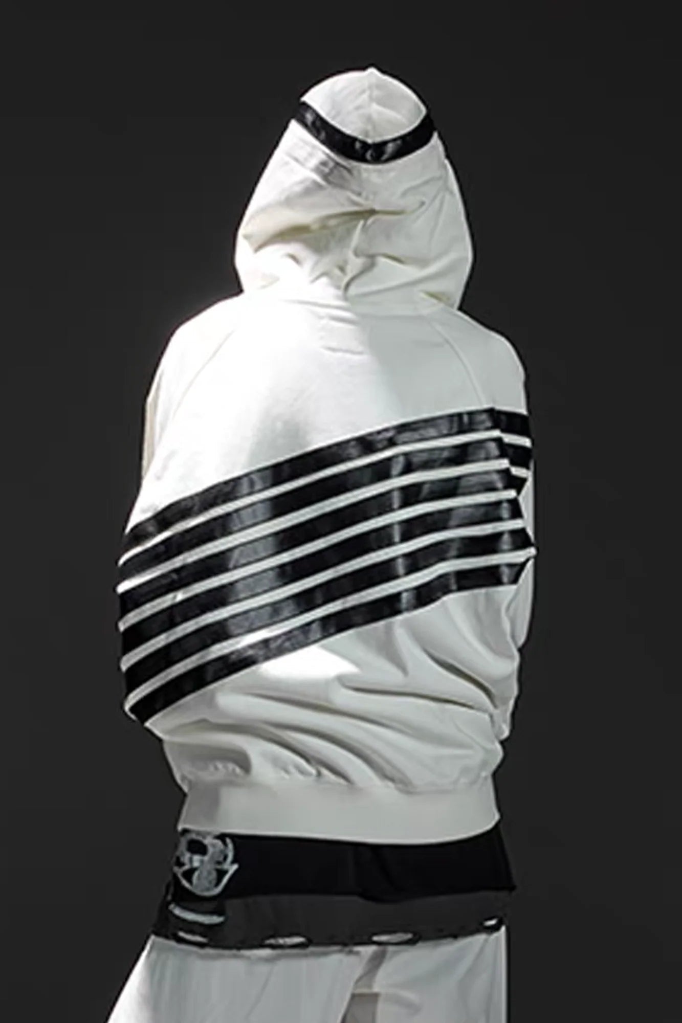 NOTHINGNESS WORLD Four-Stripe Zip-Up Hoodie