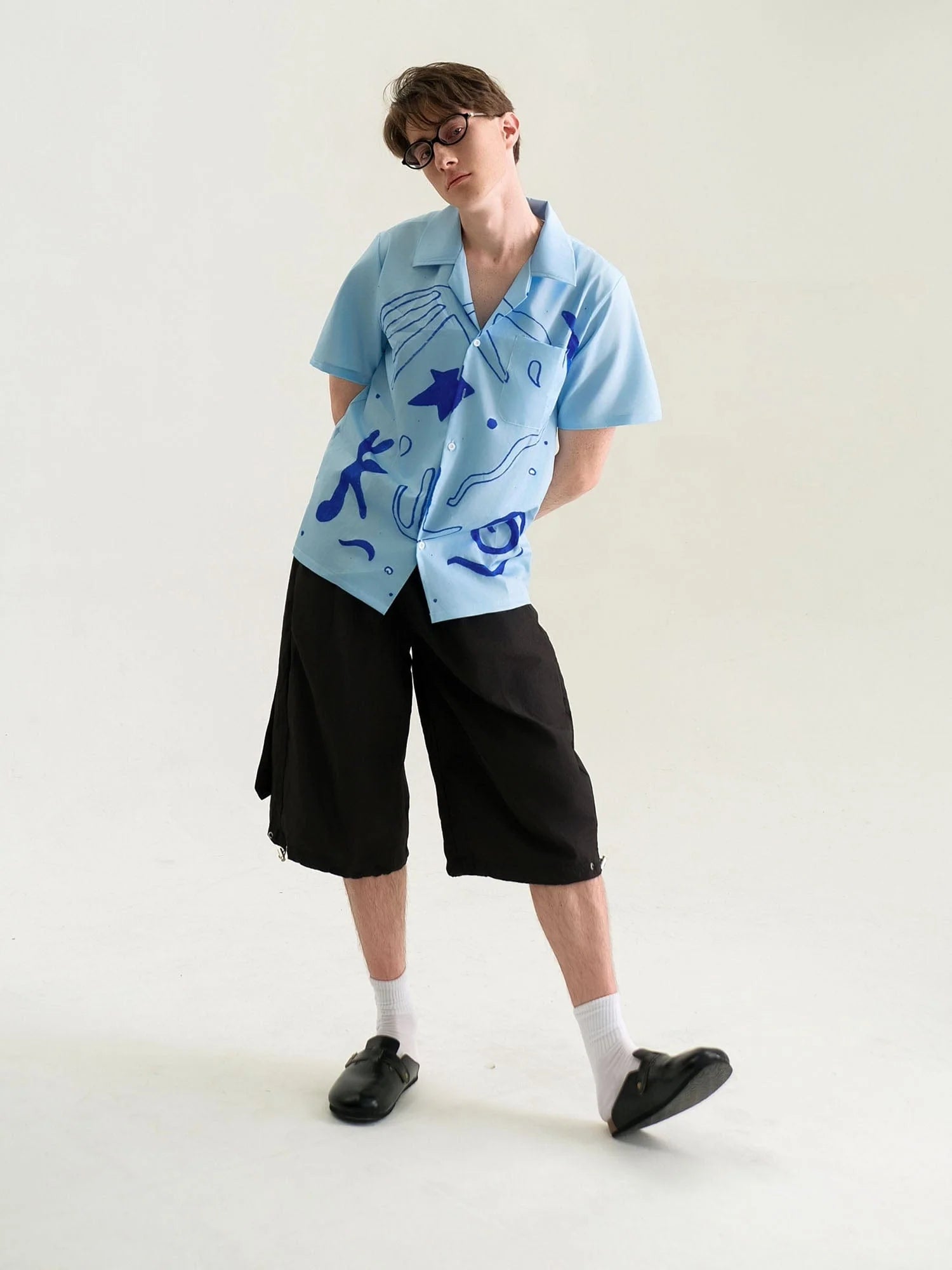 WIID Oceanic Doodle Graphic Half Shirt