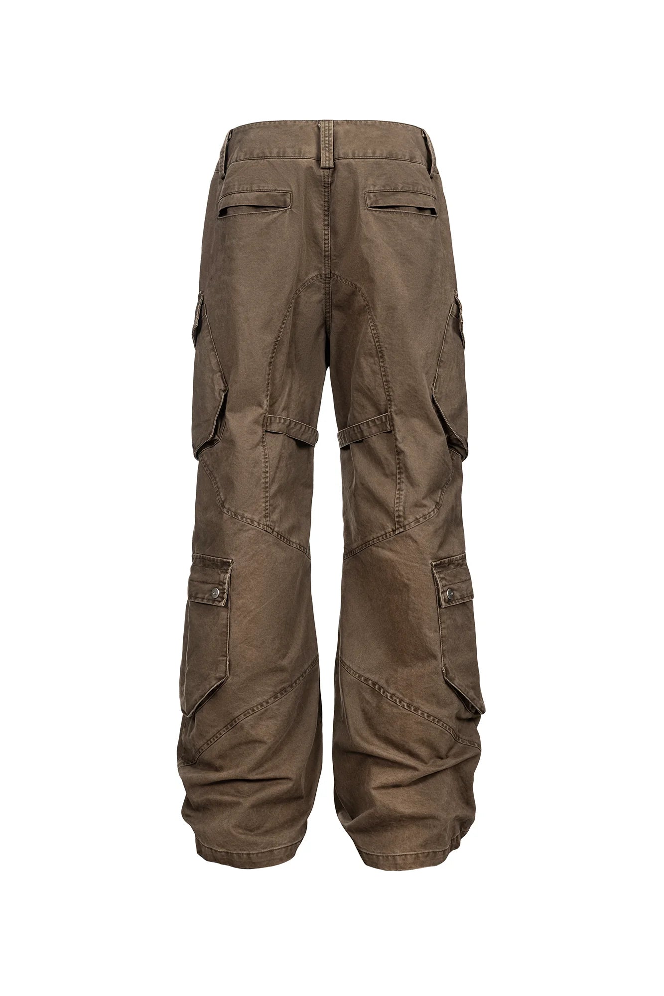 CATSSTAC Multi-Pocket Paneled Strap Cargo Pants